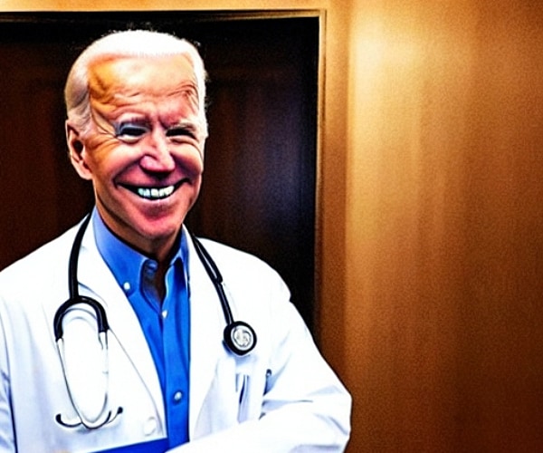 joe biden dressed as a doctor