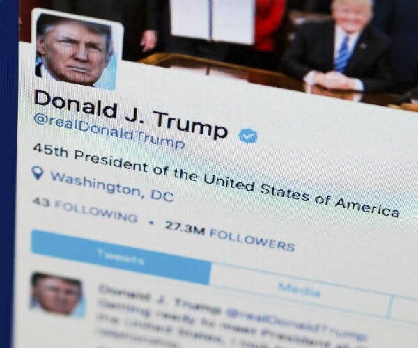 president donald trump's twitter account is shown