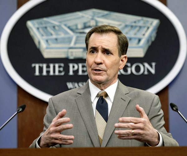 pentagon press secretary john kirby holds a news briefing 