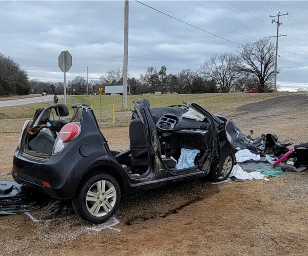 the car after an accident that killed 6 high school girls in Oklahoma in 2022