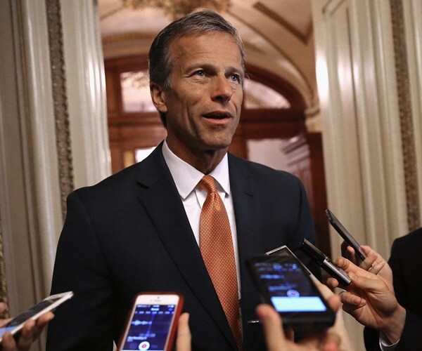 sen. john thune speaks with reporters