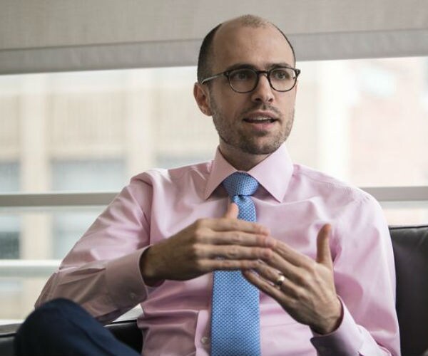 new york times publisher arthur gregg sulzberger speaks during the asahi shimbun interview on Oct. 4, 2018 