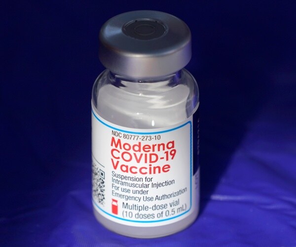 vial of Moderna COVID vaccine