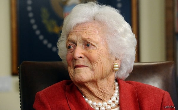 Barbara Bush Remains in Hospital With Breathing Problem