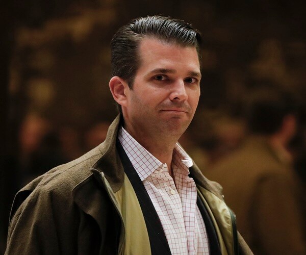 the eldest son of president donald trump is donald trump junior, who stands smiling in the lobby of trump tower