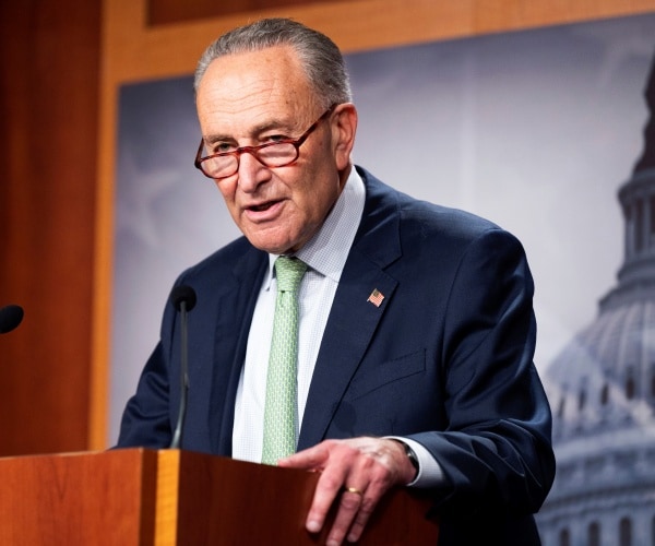 chuck schumer speaks at press conference