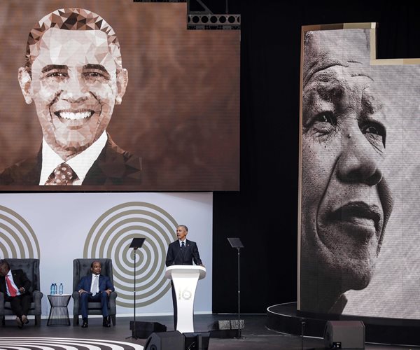 Obama Gives Trump Sharp Rebuke in Mandela Address on Values