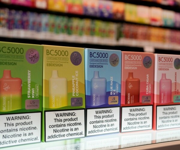 flavored vape products on store shelves