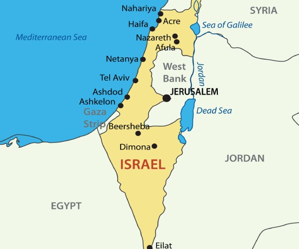 map of israel