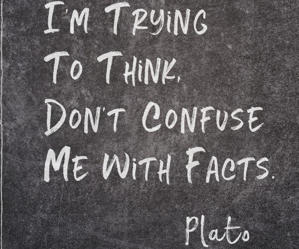 do not confuse me with facts plato 