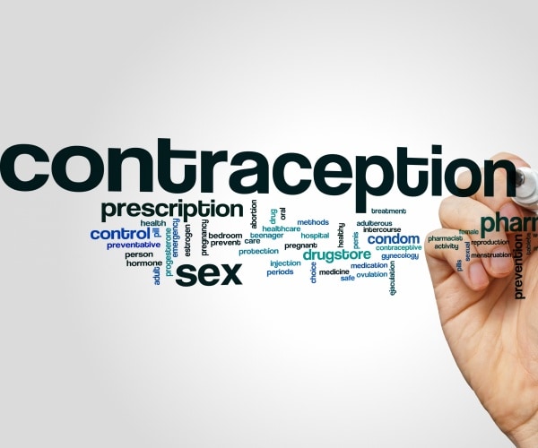 words on board relating to contraception