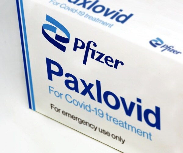 box of Paxlovid antiviral COVID-19 treatment