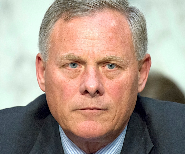 richard burr looks on intently during a senate intelligence committee hearing