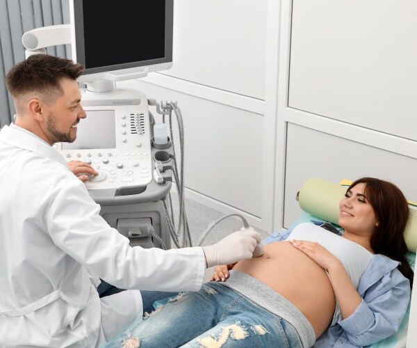 woman undergoing ultrasound 