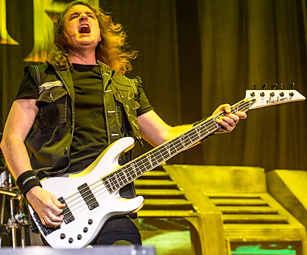 David Ellefson of Megadeth performs during night one of Ozzfest meets Knotfest at San Manuel Amphitheater