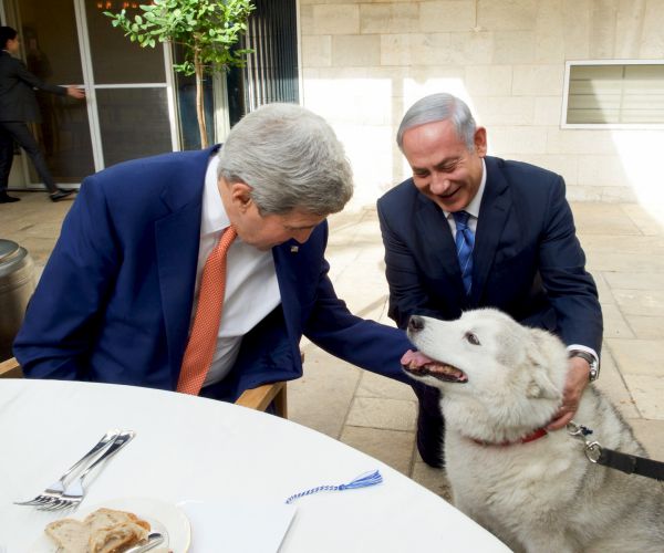 Benjamin Netanyahu's Dog Sinks Her Teeth Into 2 of His Hanukkah Guests