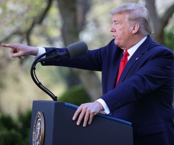 us president donald trump during the daily coronavirus briefing in the rose garden of the white house  