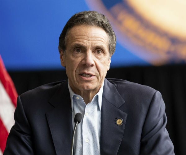 new york gov. andrew cuomo is shown at a press conference