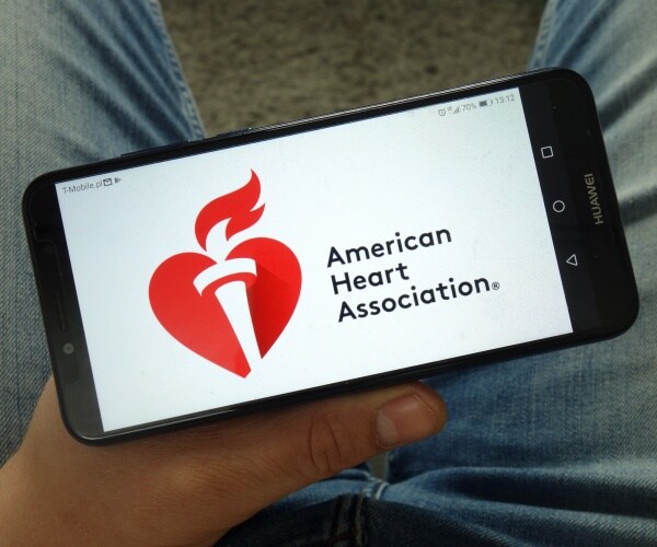 American Heart Association on screen of smartphone