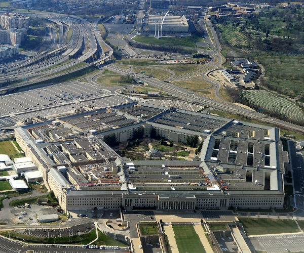 an overview shot of the pentagon is shown