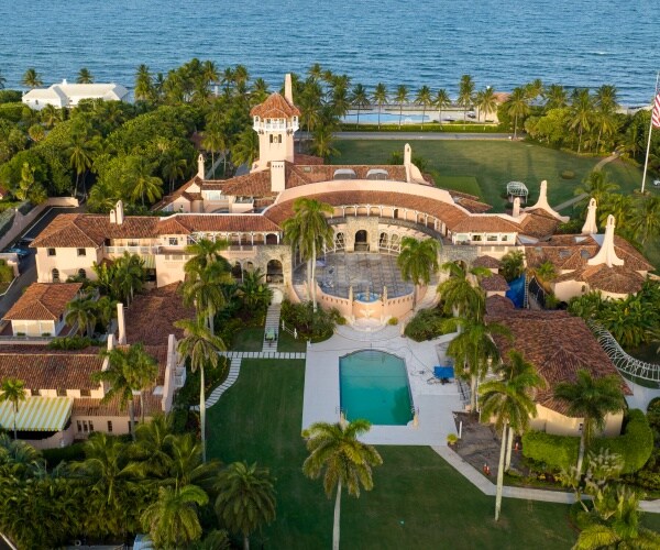 aerial view of trump's mar-a-lago estate