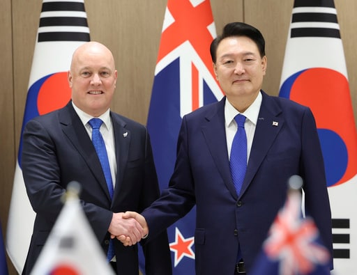 Leaders of South Korea, New Zealand Strongly Condemn Expanding North Korea-Russia Military Ties