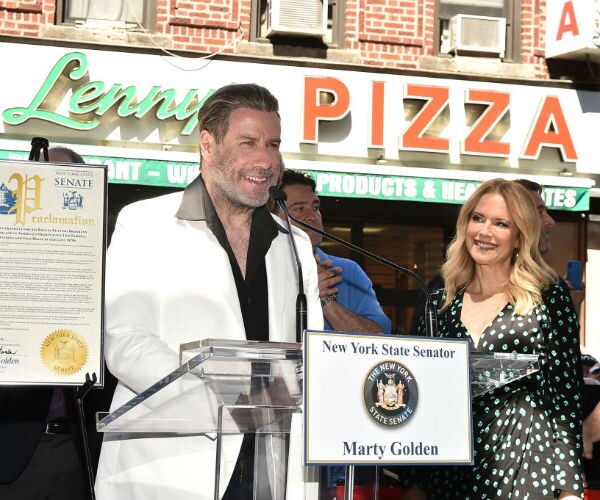 John Travolta Day: Star Feted at Pizzeria from 'Saturday Night Fever'