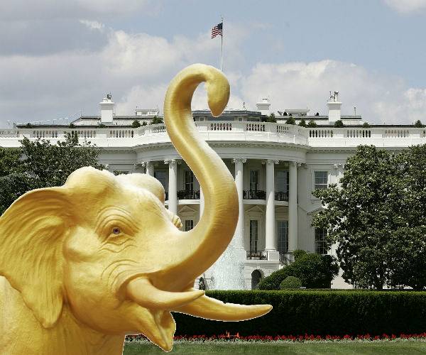 a golden elephant