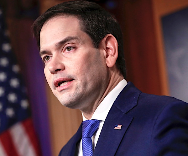 marco rubio speaks to the media during a news conference