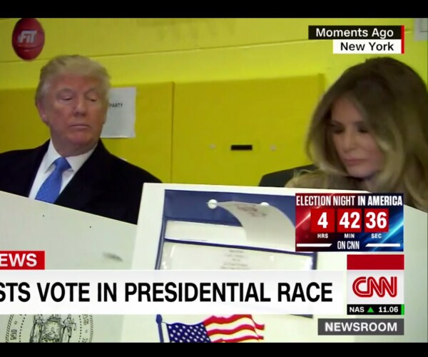 Donald Trump Peeks at Melania's Ballot, Twitter Hilarity Ensues