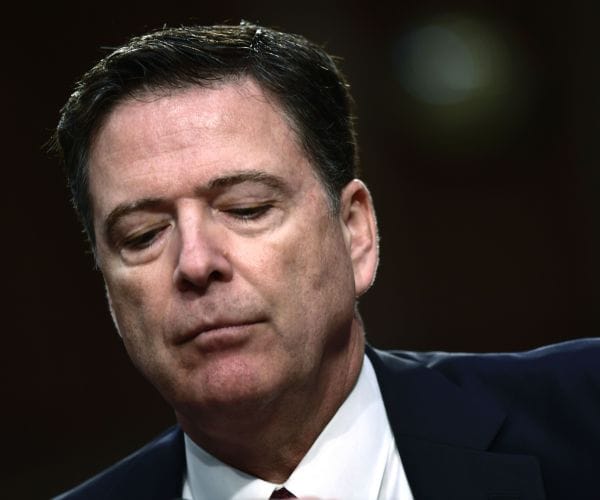 james comey closes his eyes