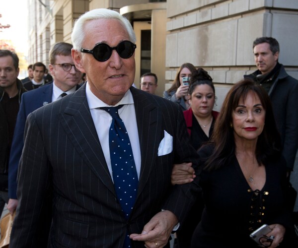 Roger Stone leaves federal court in Washington, D.C., after he was found guilty of several crimes.