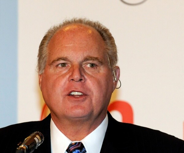 limbaugh in a suit and patterned tie