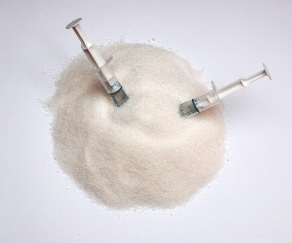 syringes in sugar