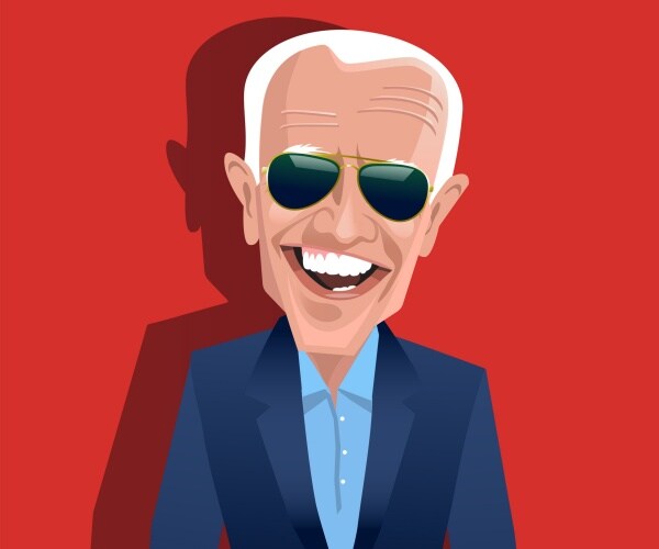 cartoon caricature of joe biden