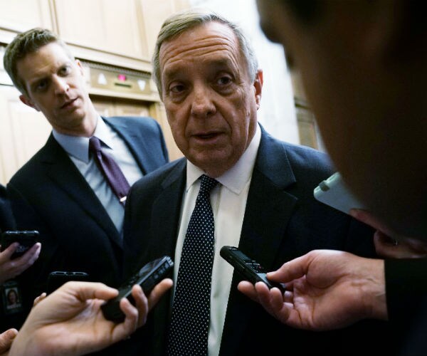 sen. dick durbin speaks to reporters on capitol hill