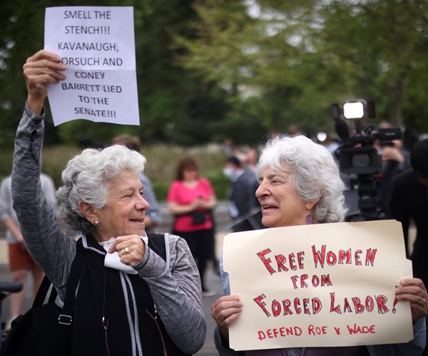 Protesters at the Supreme Court