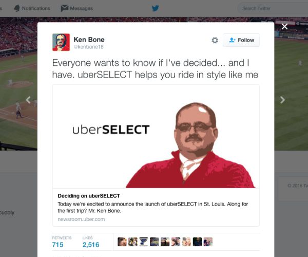 Ken Bone, Uber Pitchman, Drives Internet Fame to New Heights