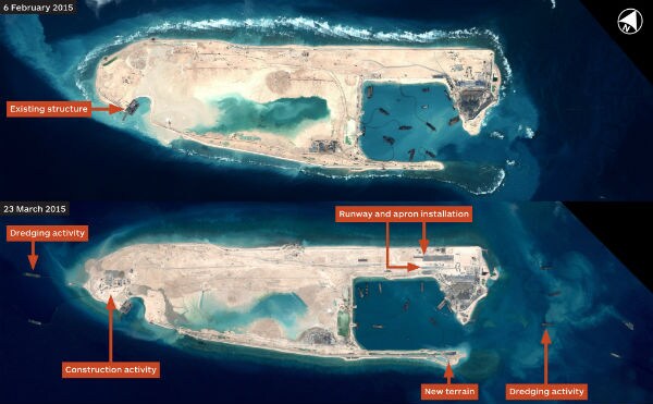 Satellite Images Show China Building Runway on Contested Island