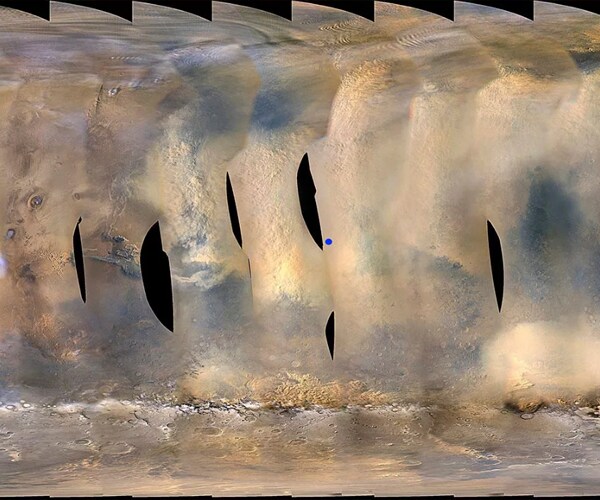 Mars Rover Hunkers Down in Massive Dust Storm