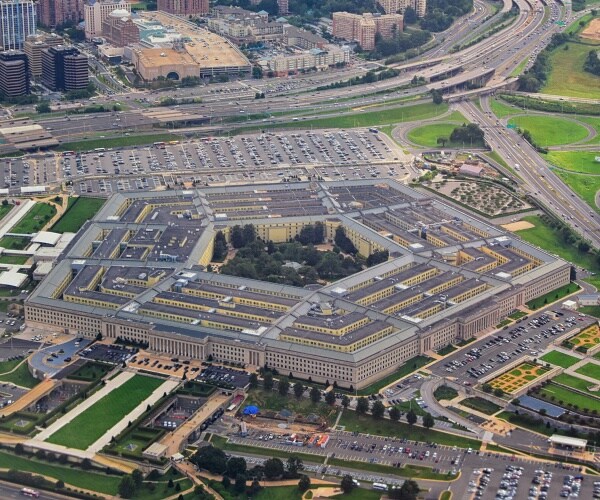 aerial view of the pentagon