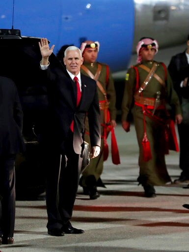 The Latest: Jordan King Tells Pence US Must 'rebuild Trust'