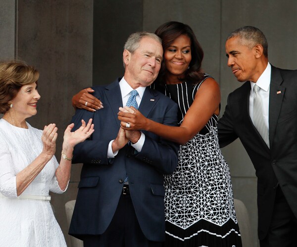 George W. Bush Hug From Michelle Obama Takes Over the Internet