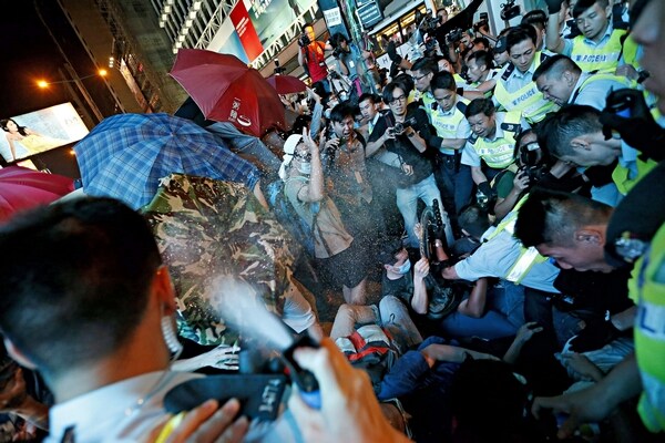 Hong Kong Protests Sprout Up Again After Pepper Spray, Baton Beatings