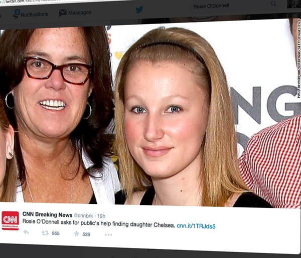 Rosie O'Donnell's Daughter Chelsea Found Unharmed at New Jersey Home