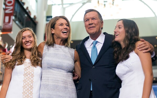 Karen Kasich, First Lady of Ohio, Joins Husband John for 2016 Announcement