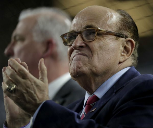 President Donald Trump's lawyer Rudy Giuliani is shown.