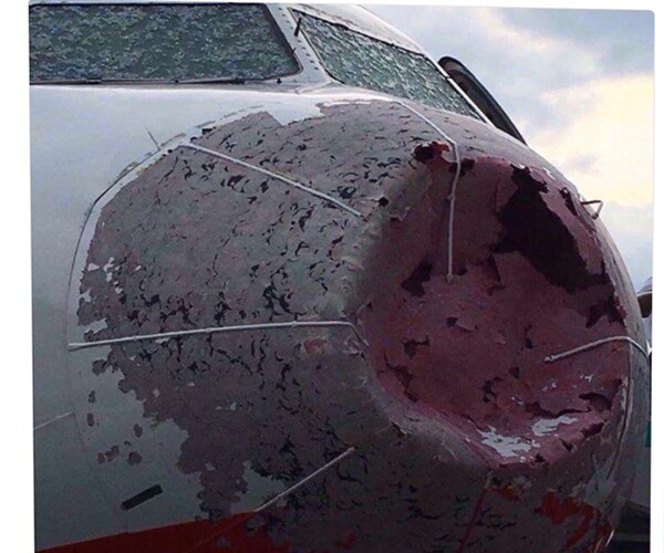 Pilot Lands Airbus 'Blind' After Hail Shatters Windshield (Video)