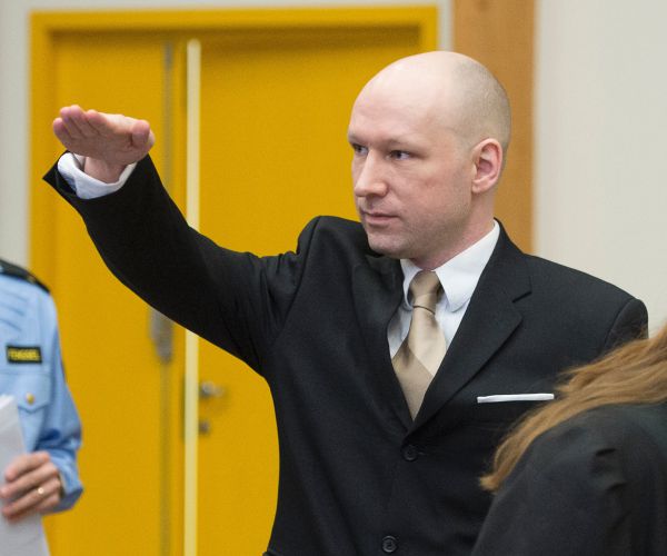 Anders Behring Breivik, Norwegian Mass Killer, Gives Nazi Salute in Court