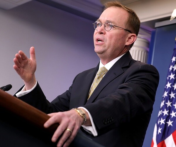 mick mulvaney speaks to the press from the white house briefing room